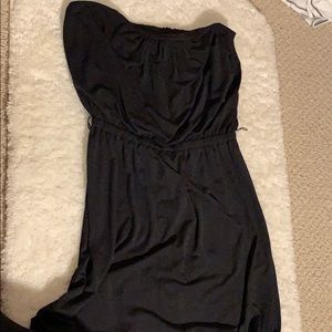Black strapless dress